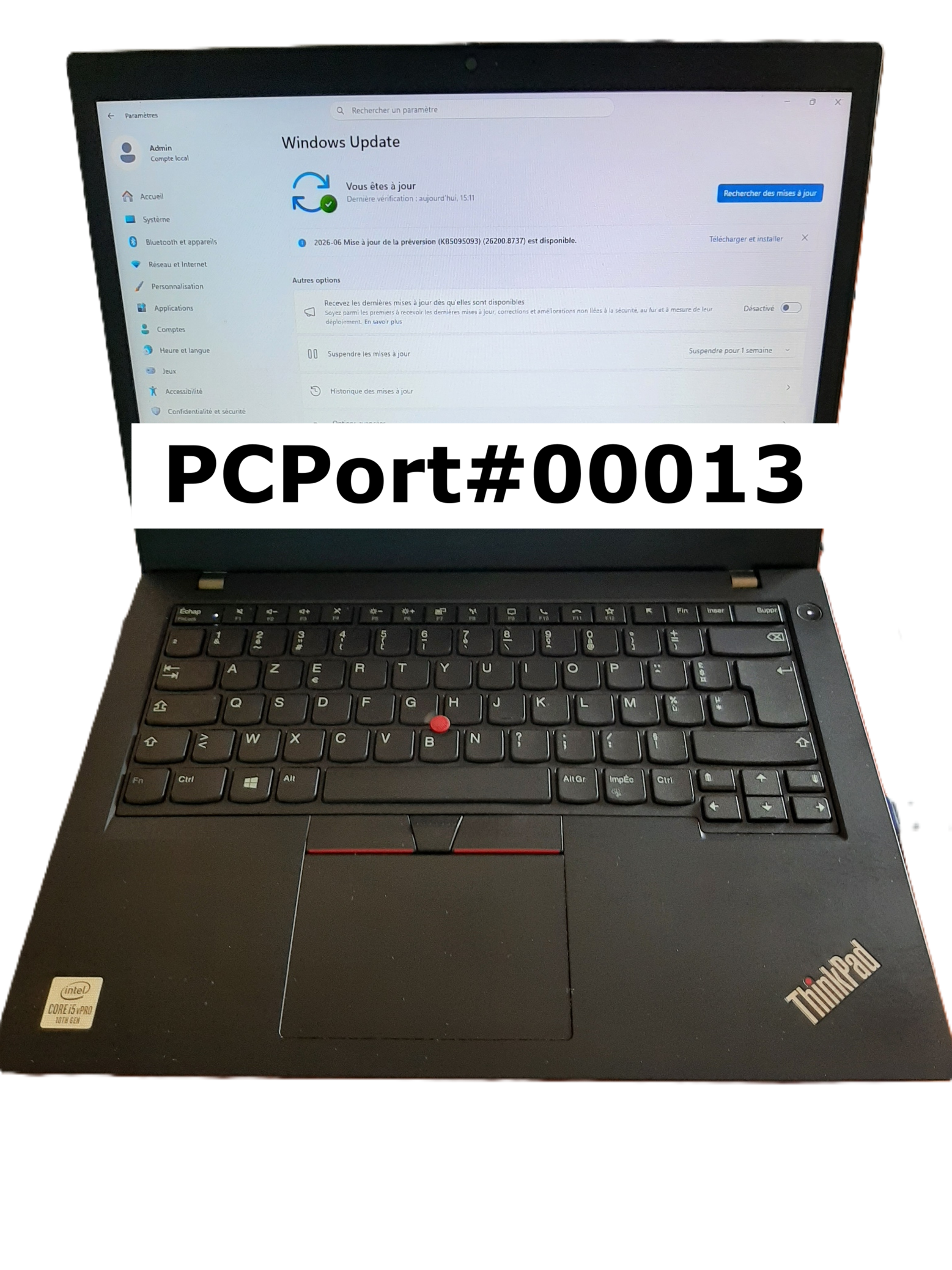 image réelle Lenovo L14 stock tekvexo