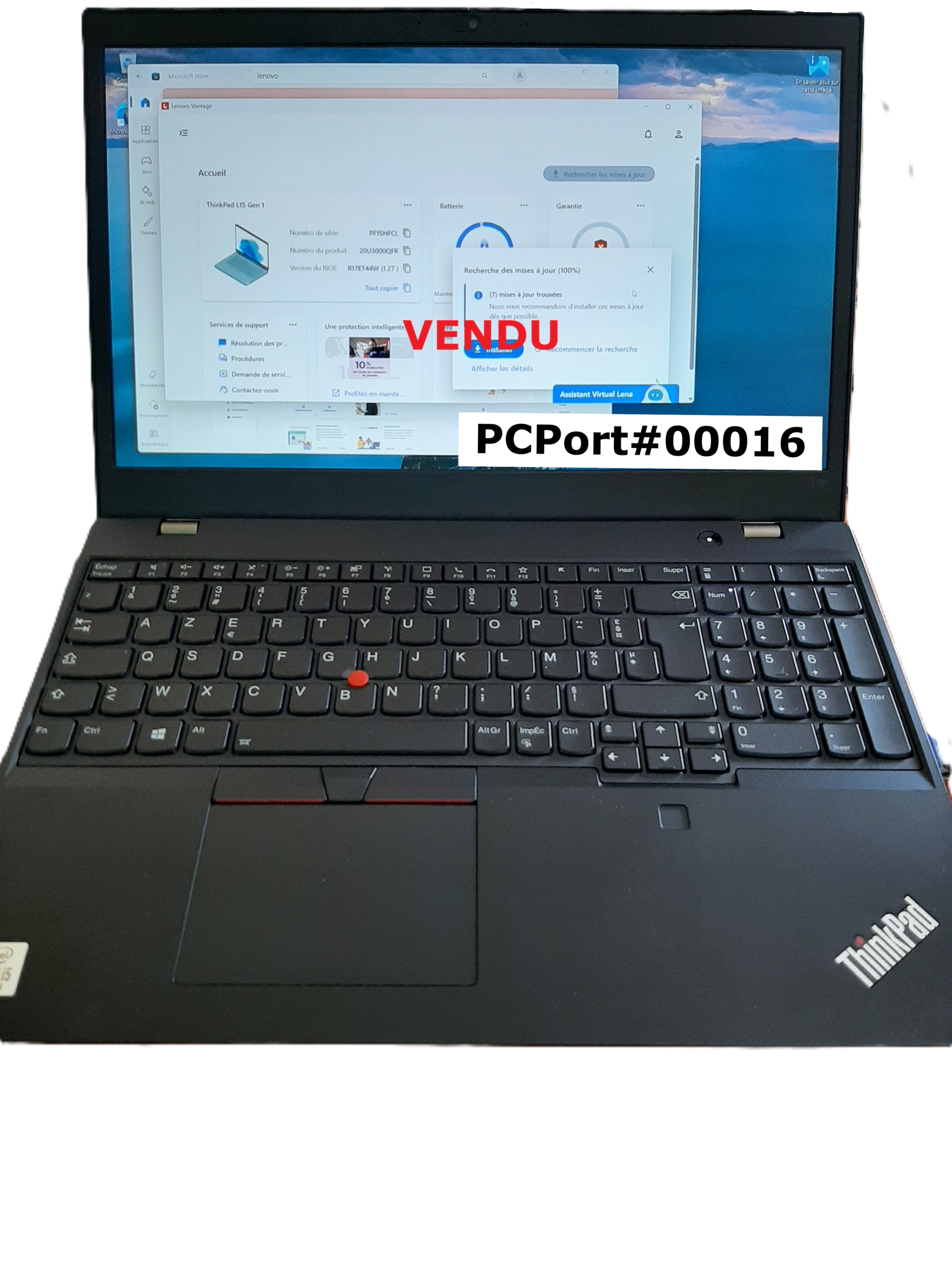 image réelle Lenovo L15 g1 Tekvexo