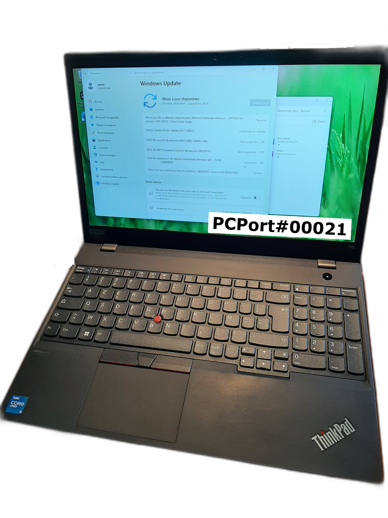 image réelle Lenovo T15 g2 Tekvexo